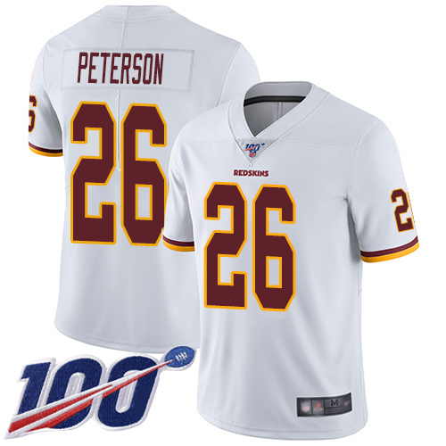 Washington Redskins Limited White Men Adrian Peterson Road Jersey NFL Football #26 100th Season